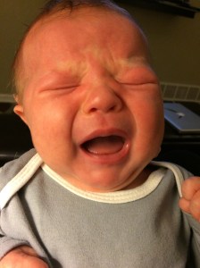 I just want to remember what he looks like when he cries. Because he is still so adorable.